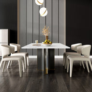 Modern Opulent Marble Dining Table Set / Lixra