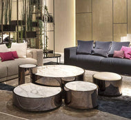 Impressive Marble-Top Modern Coffee Table / Lixra