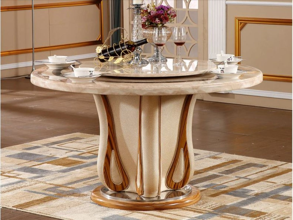 European Round Marble Dining Table - Main Image