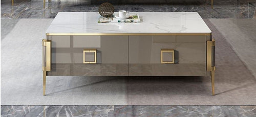Ultra Modern Multifunctional Marble Top Coffee Table - Lixra