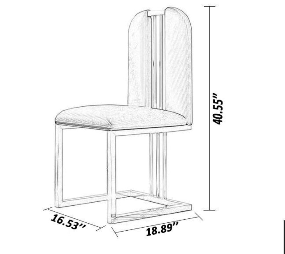 Commercial Ultra Modern Rectangular Shaped Marble Top Dining Table Set