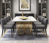 Contemporary Designed Superb Finish Marble Top Dining Table Set - Lixra