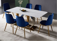 Italian Style Marble Dining Table Set / Lixra