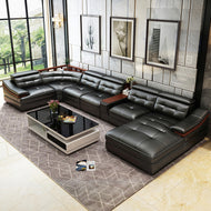 Modern Appealing Cozy Leather Splendid Sectional Sofa - Lixra