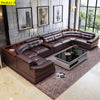 Modern Luxurious Leather Aesthetic Sectional Sofa