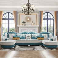 Liville U-Shaped Fabric Royal European Sofa Set / Lixra