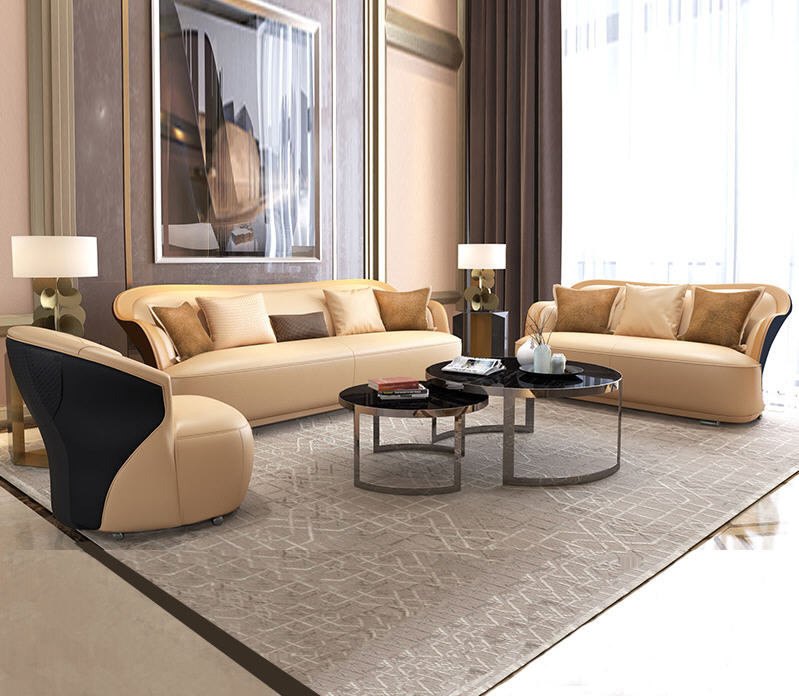 3-Pcs Indoor Luxury Leather Sofa Set for Your Home - Lixra.com