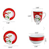 Snowman Design Printed Porcelain Dinnerware Set / Lixra
