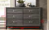 Transitional Style Weathered Gray Wooden Makeup Dresser - Lixra