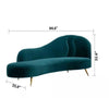 Enchanting Elegant Modern Velvet Fabric Chaise Longue Sofa - Lixra