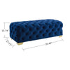 Button Tufted Modern Aesthetic Velvet Ottoman - Lixra