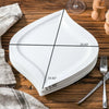 Porcelain Leaf Design Creamy White Dinner Plates - Lixra