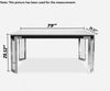 Creative Stylish Metallic Finish Marble Top Dining Table Set - Lixra