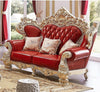 Royal and Classic Design Wooden Leather Sofa Set / Lixra