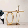 Modern Sparkling Gold Finish Marble Console Table / Lixra