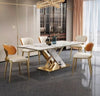 High End Finish Luxurious Marble Top Dining Table Set / Lixra
