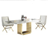 Modern Gleamy Marble-Top Grandiose Dining Table - Lixra