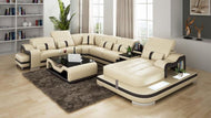 Modern Idiosyncratic Cozy Leather Marvelous Sectional Sofa / Lixra