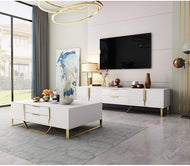 Modern Design Coffee Table With TV Stand Set / Lixra