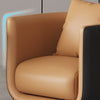 Aeshetic Leather Finish 360 Degree Rotatable Accent Chairs / Lixra