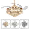Stunning Design Ornate Shimmer Crystal Chandelier With Fan / Lixra