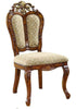 Exquisite Antique Style Wooden Finish Fabric Dining Chairs - Lixra