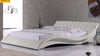 Modern Wave Design Ravishing Comfy Leather Bed - Lixra