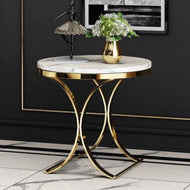 Luxury Round Marble Top Side Table / Lixra