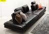 Exquisite Leather Modest Cushioned-Seated Sectional Sofa- Lixra
