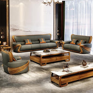 Classic Design Resplendent Leather Sofa Set / Lixra