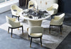 Excellent Finish Italian Style Luxurious Marble Top Dining Table Set - Lixra