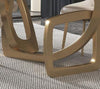 Classic Europe Style Golden Finish Marble Top Dining Table - Lixra