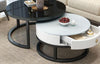 Luxurious Modern Look Glossy Finish Glass Top Coffee Table - Lixra