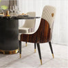 Multipurpose Luxurious Wooden Polished Leather Dining Chairs - Lixra