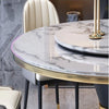 Luxurious Stainless Steel Marble Top Dining Table Set - Lixra