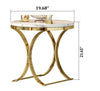 X-shaped Base Corner Attraction Marble Top Side Table - Lixra