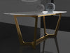Elegant Look Dine Shine Rectangular Shaped Marble Top Dining Table Set - Lixra