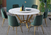 High End Finish Creative Designed Marble Top Dining Table Set - Lixra