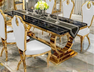 Multipurpose Rectangular Marble Dining Table-Set / Lixra