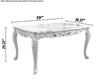 Antique Style Fine Carved Wooden Finish Marble Top Dining Table Set - Lixra