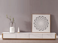 Modern Marble TV Stand with Storage / Lixra