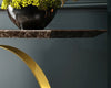 Light Luxury Metallic Finish Marble Top Accent Table - Lixra
