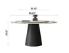 Italian Style Luxurious Look Round Shaped Marble Dining Table - Lixra