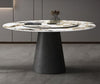 Italian Style Luxurious Look Round Shaped Marble Dining Table - Lixra