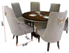 European Style Inspired Marble Top Dining Table Set - Lixra