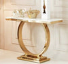 Modernistic Look Luxurious Marble Top Accent Table - Lixra