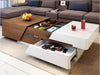 Refined Modern Multipurpose Wooden TV Cabinet With Coffee Table - Lixra