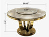 Elegant Style Matte Polished Round Shaped Marble Dining Table Set - Lixra