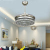 Exquisite Design Opulant Crystal Chandelier With Retractable Ceiling Fan / Lixra