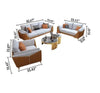 Modern Rustic Look Luxurious Leather Sofa Set - Lixra